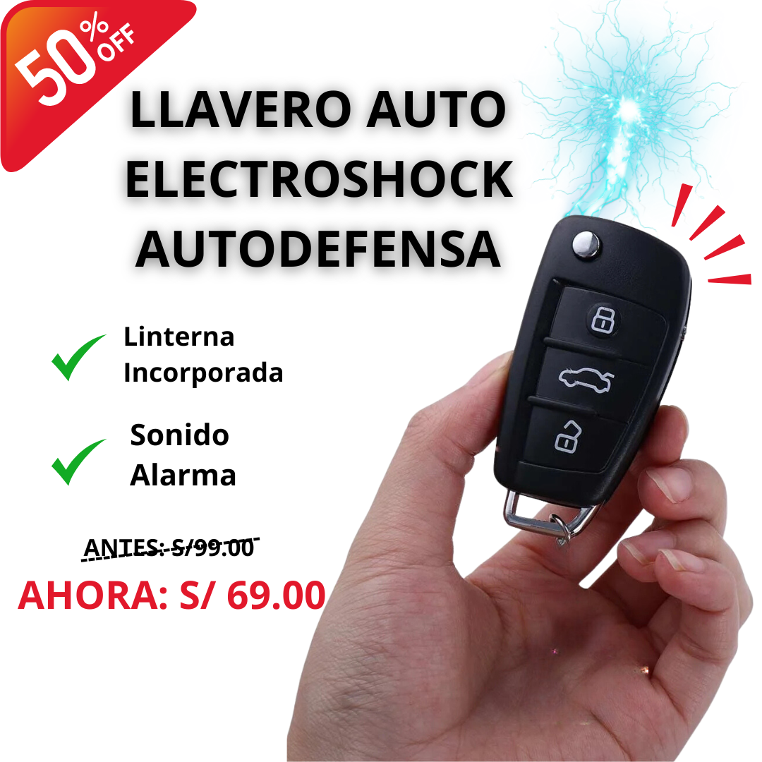 Llavero Auto Electroshok Autodefensa