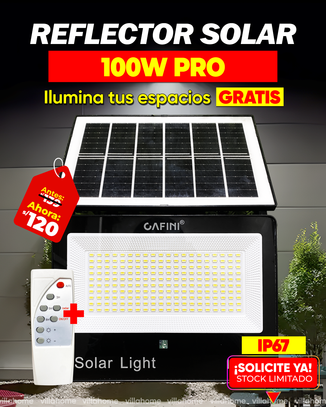 Reflector Solar l 100 WATTS 🌞✅