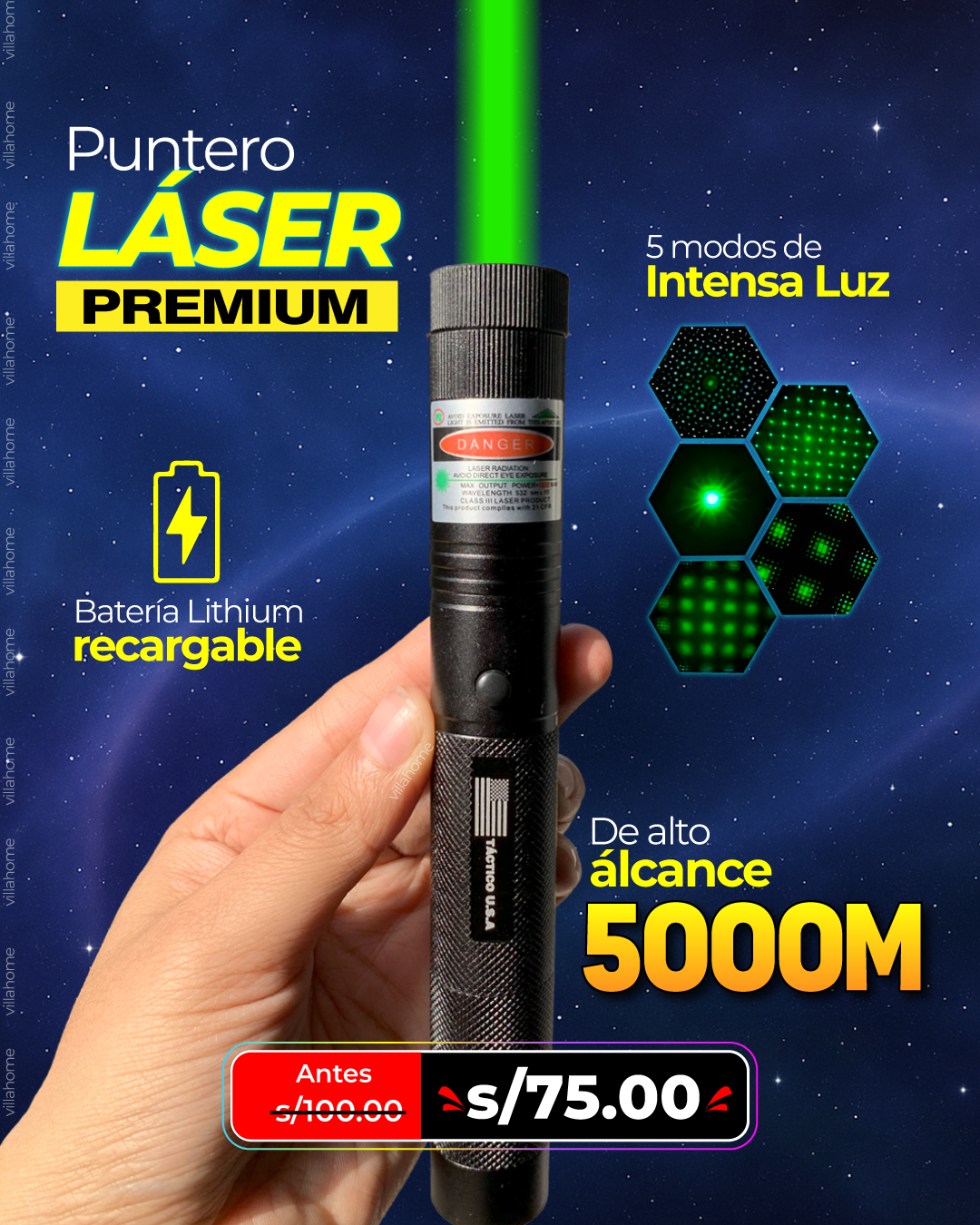 Puntero Láser 5000M