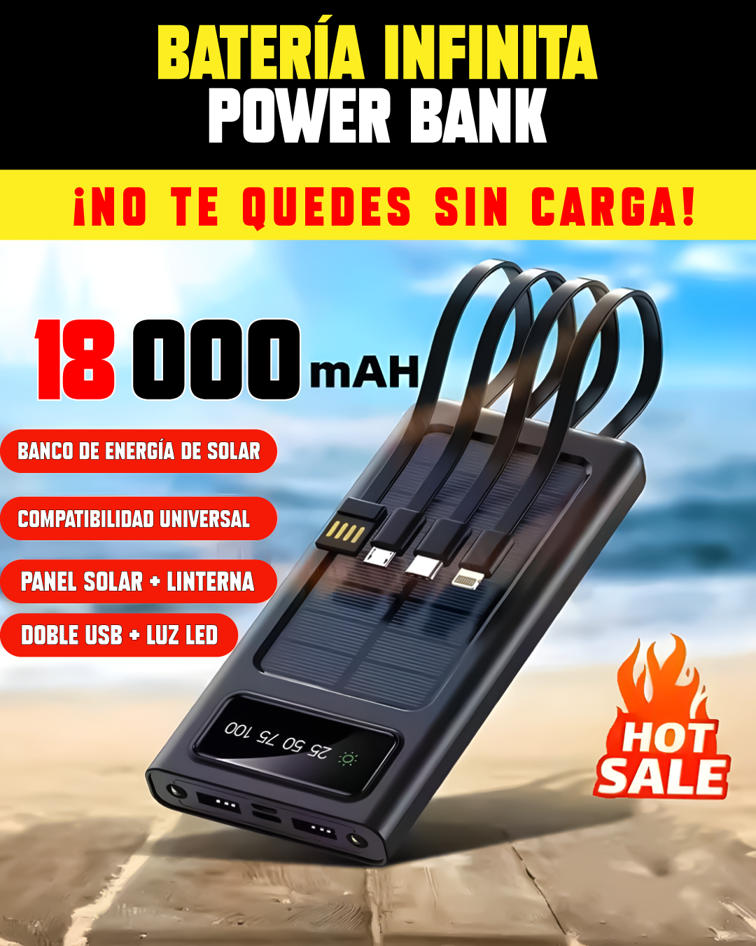 BATERIA INFINITA 4 EN 1 - POWER BANK