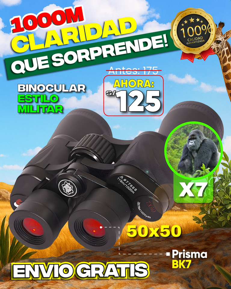 BINOCULAR TÁCTICO ESTILO MILITAR