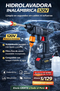 HIDROLAVADORA PORTÁTIL 120V
