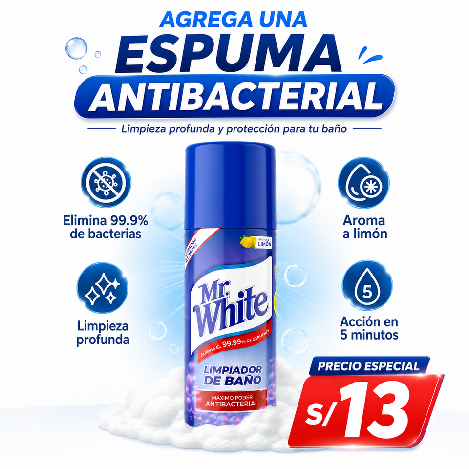 Espuma Antibacterial Mr.White