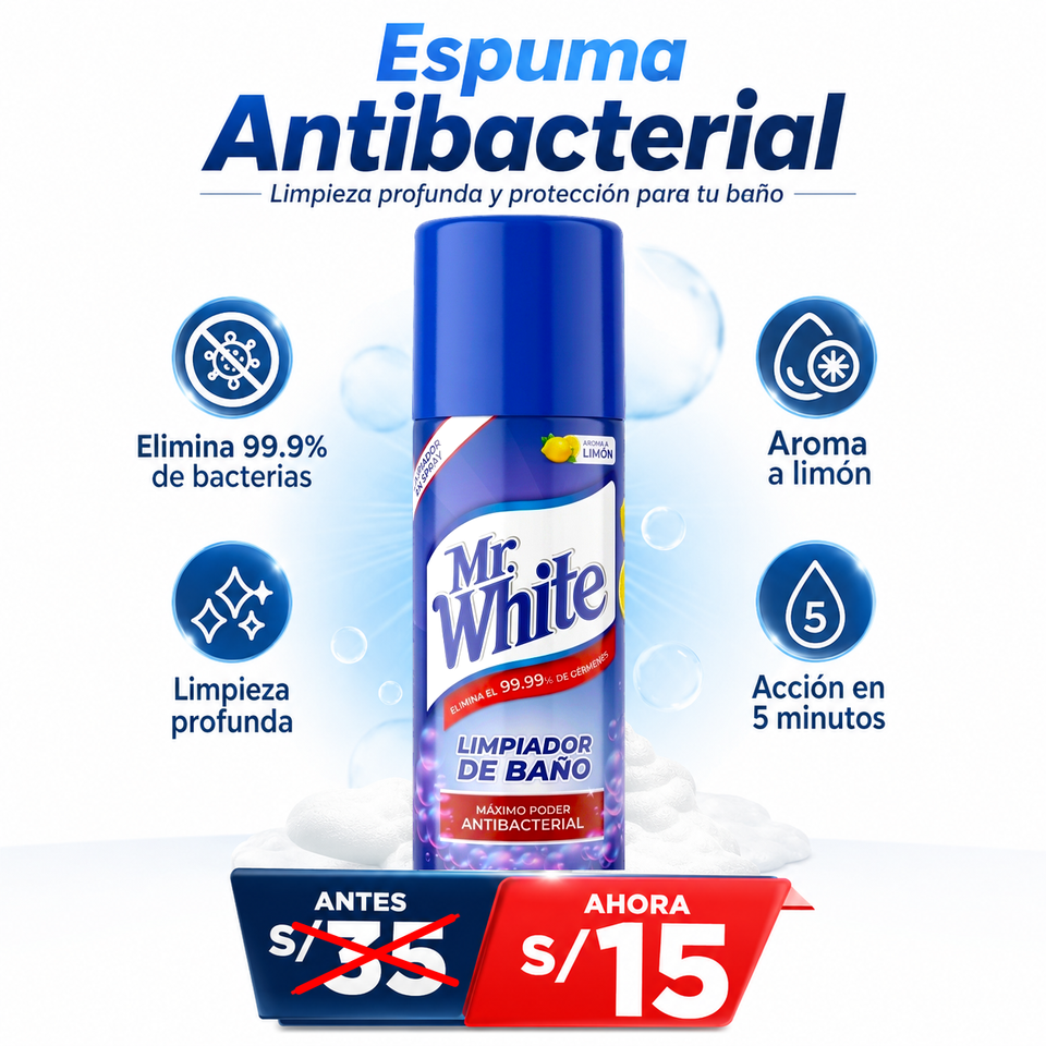 Espuma Antibacterial Mr.White