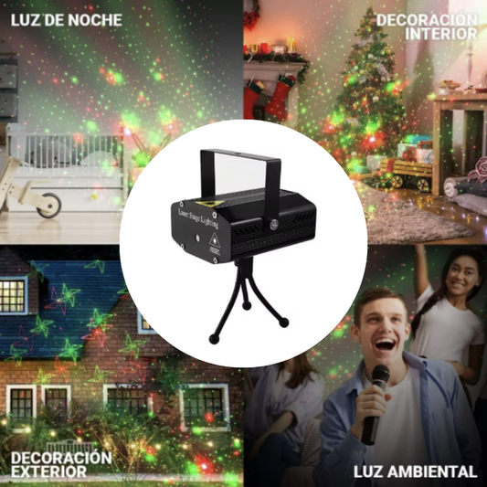 Mini Proyector Laser Navideño