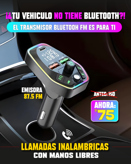 Transmisor Bluetooth FM 🎶🔥🚘