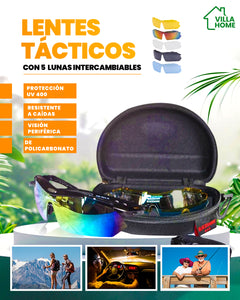 Lentes Tácticos con 5 LUNAS de CAMBIO