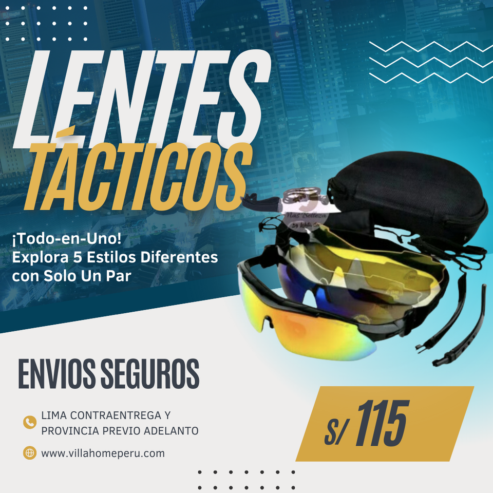 Lentes Tácticos con 5 LUNAS de CAMBIO