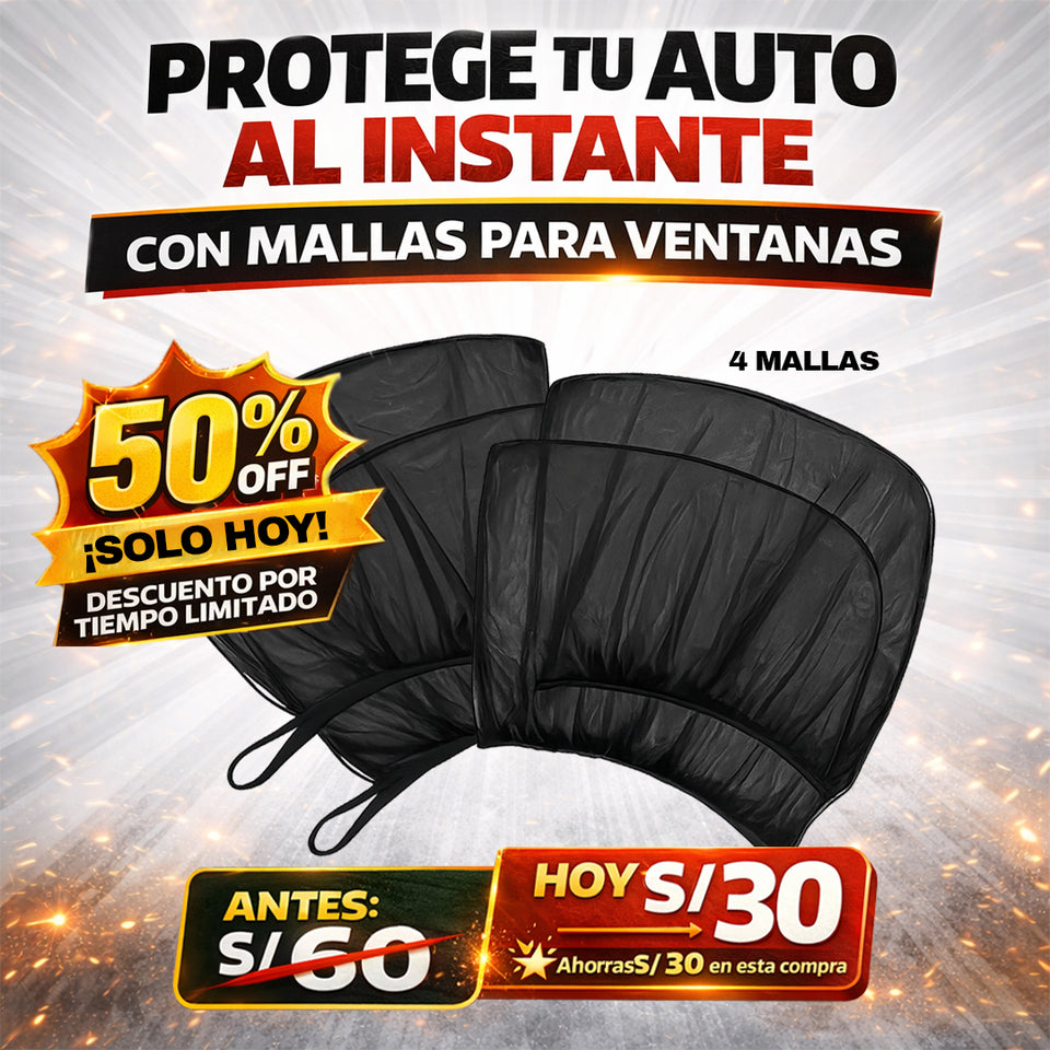 MALLAS PROTECTORAS PARA VENTANAS DE AUTO