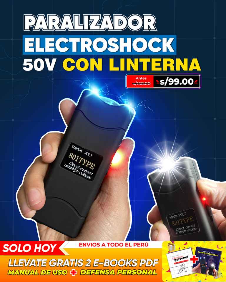 PARALIZADOR 50K ELECTROSHOCK CON LINTERNA l 2025