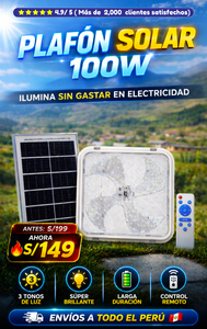 Plafón Solar 100W cuadrado