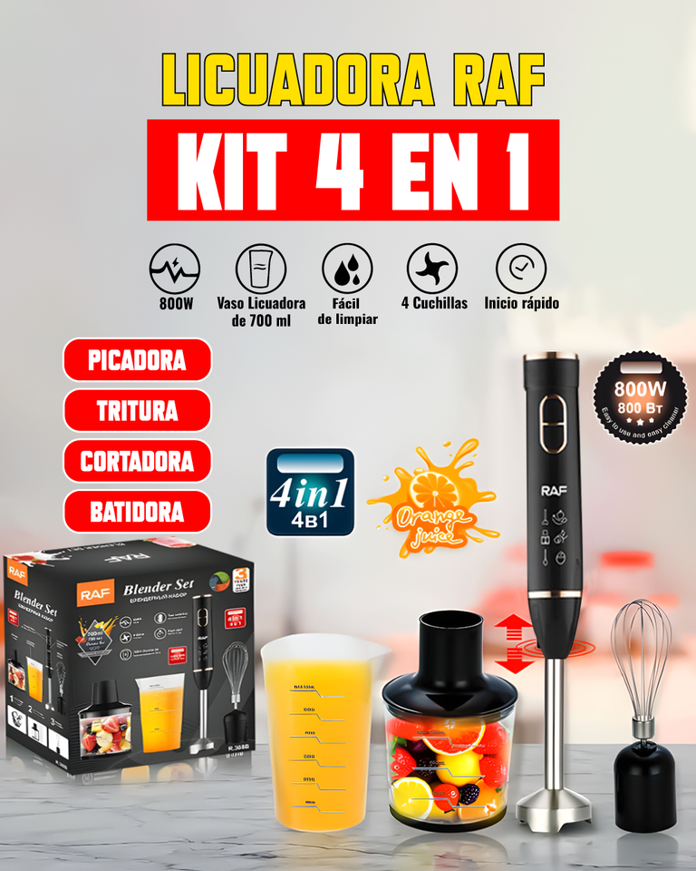 Set de Licuadora 4 en 1 RAF-