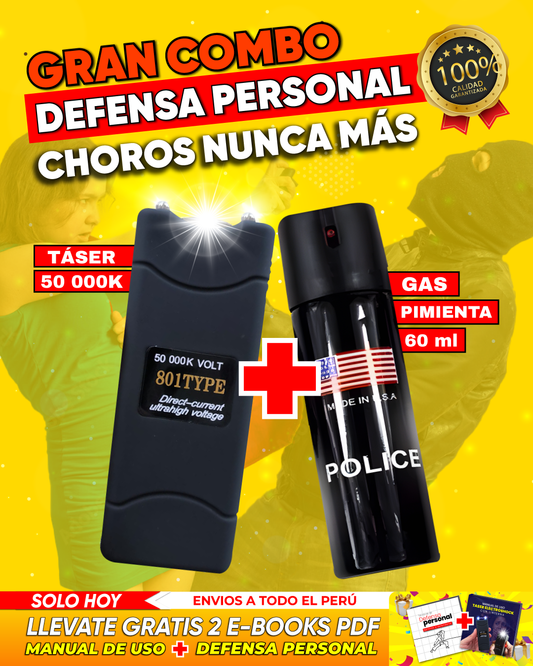 Kit Defensa Personal (Taser+Gas Pimienta)