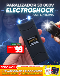 PARALIZADOR ELECTROSHOCK CON LINTERNA⚡l 2025
