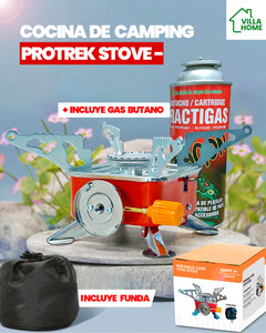 COCINA CAMPING PRO + GAS BUTANO