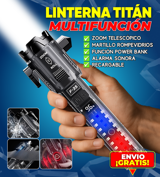 Linterna Titan Multifuncional Martillo l 2025