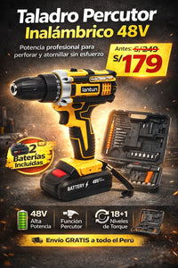 TALADRO PERCUTOR INALAMBRICO 48V
