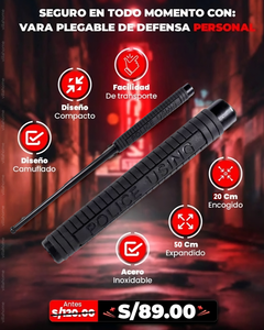 VARA DE DEFENSA PERSONAL SELFDEFENSE ⭐