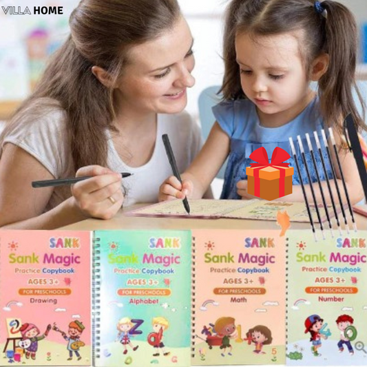 Magic Copybook™ - Set de 4 Libros Mágicos de Escritura Reutilizable